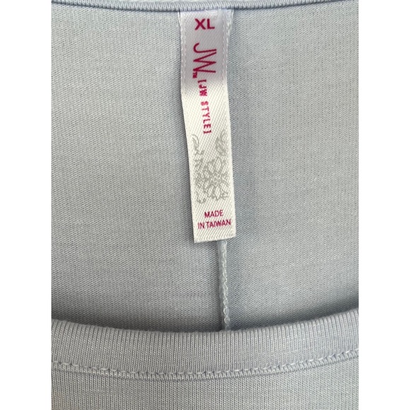 JW Style Women’s Light Blue Asymmetrical Bottom Nightgown Size XL - Picture 6 of 7